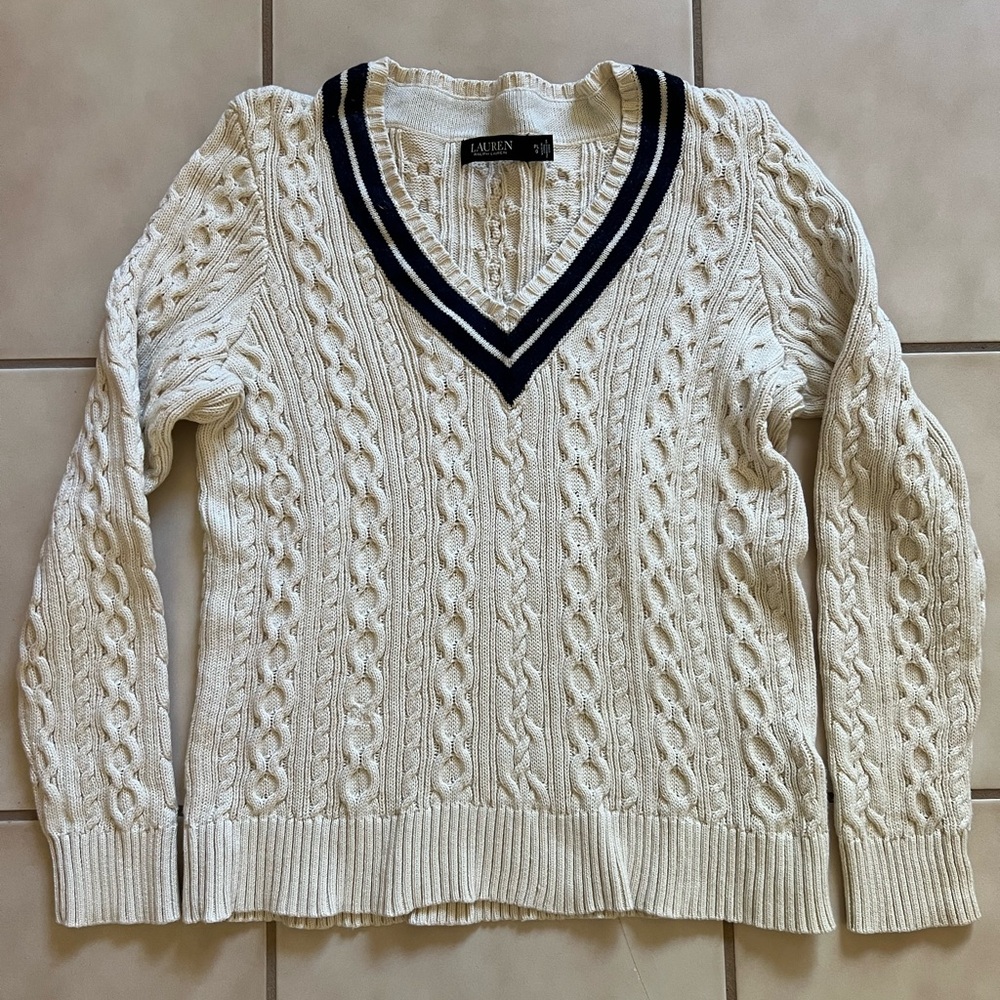 Lauren Ralph Lauren Cable-Knit Cotton Cricket Sweater